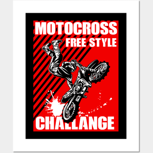 MOTOCROSS FREE STYLE CHALLANGE Posters and Art